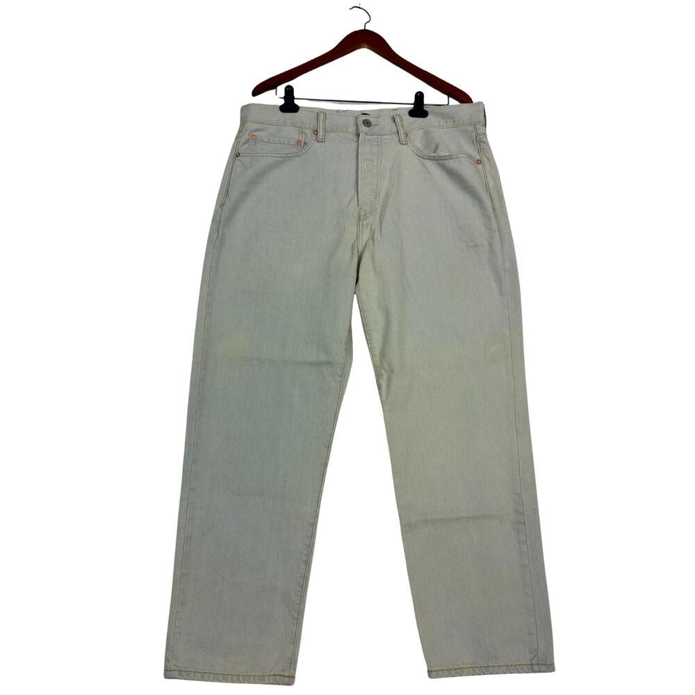 GAP Denim Easy Fit Jeans Mens 36x30 Light Wash Tapered Leg 100% Cotton Pants